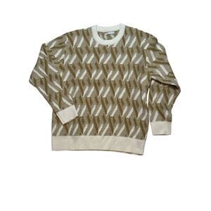 Zara geometric design crewneck sweater